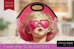 Valentine Angel Lunch Bag - Cupid Lunch Bug PNG Sublimation Product Image 1