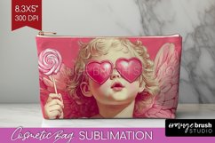 Valentine Angel Cosmetic Bag - Cupid Makeup Bag PNG Product Image 1