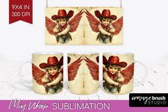 Valentine Angel Mug Wrap - Cupid Mug PNG Sublimation Product Image 1