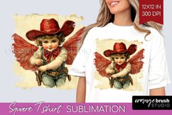 Valentine Angel Square Tshirt Background - Cupid PNG Product Image 1