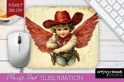 Valentine Angel Mouse Pad Sublimation - Cupid Mousepad PNG Product Image 1