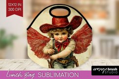 Valentine Angel Lunch Bag - Cupid Lunch Bug PNG Sublimation Product Image 1