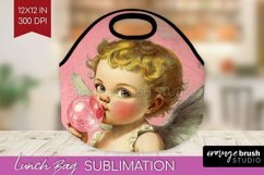 Valentine Angel Lunch Bag - Cupid Lunch Bug PNG Sublimation Product Image 1