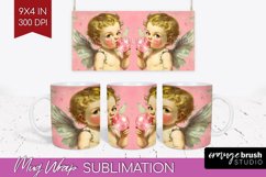 Valentine Angel Mug Wrap - Cupid Mug PNG Sublimation Product Image 1