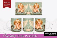 Valentine Angel Mug Wrap - Cupid Mug PNG Sublimation Product Image 1
