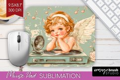 Valentine Angel Mouse Pad Sublimation - Cupid Mousepad PNG Product Image 1