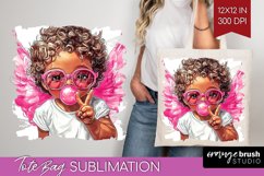 Valentine Angel Tote Bag - Cupid Tote Bag PNG Sublimation Product Image 1