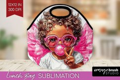 Valentine Angel Lunch Bag - Cupid Lunch Bug PNG Sublimation Product Image 1
