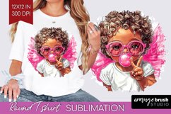 Valentine Angel Round Tshirt Background - Cupid PNG Product Image 1