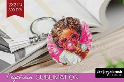 Valentine Angel Keychain PNG - Cupid Keychain Sublimation Product Image 1