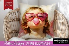 Valentine Angel Pillow Sublimation - Cupid Pillow Cover PNG Product Image 1