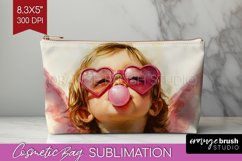 Valentine Angel Cosmetic Bag - Cupid Makeup Bag PNG Product Image 1