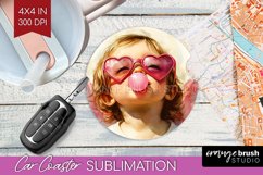 Valentine Angel Car Coaster - Cupid Coaster PNG Sublimation Product Image 1