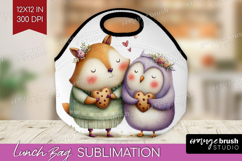 Couple Animals Lunch Bag - Valentines Day Lunch Bug PNG Product Image 1