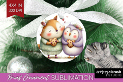 Couple Animals Ornament PNG - Valentines Day PNG Sublimation Product Image 1