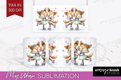Couple Animals Mug Wrap - Valentines Day Mug PNG Sublimation Product Image 1