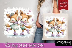 Couple Animals Tote Bag - Valentines Day Tote Bag PNG Product Image 1