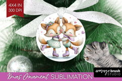 Couple Animals Ornament PNG - Valentines Day PNG Sublimation Product Image 1