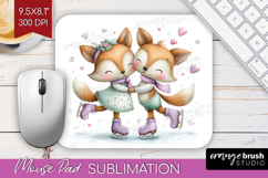 Couple Animals Mouse Pad Sublimation - Valentines Day PNG Product Image 1