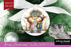 Couple Animals Ornament PNG - Valentines Day PNG Sublimation Product Image 1