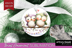 Couple Animals Ornament PNG - Valentines Day PNG Sublimation Product Image 1
