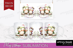 Couple Animals Mug Wrap - Valentines Day Mug PNG Sublimation Product Image 1