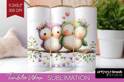 Couple Animals Tumbler Wrap - Valentines Day Tumbler PNG Product Image 1