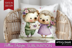 Couple Animals Pillow Sublimation - Valentines Day Pillow Product Image 1