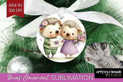 Couple Animals Ornament PNG - Valentines Day PNG Sublimation Product Image 1