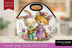 Couple Animals Lunch Bag - Valentines Day Lunch Bug PNG Product Image 1