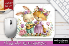 Couple Animals Mouse Pad Sublimation - Valentines Day PNG Product Image 1