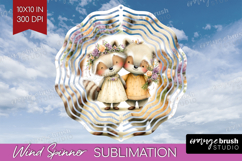 Couple Animals Wind Spinner Sublimation PNG - Valentines Day Product Image 1