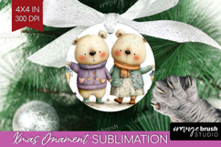 Couple Animals Ornament PNG - Valentines Day PNG Sublimation Product Image 1
