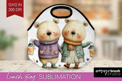 Couple Animals Lunch Bag - Valentines Day Lunch Bug PNG Product Image 1