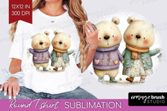 Couple Animals Round Tshirt Background - Valentines Day PNG Product Image 1