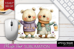 Couple Animals Mouse Pad Sublimation - Valentines Day PNG Product Image 1