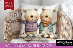 Couple Animals Pillow Sublimation - Valentines Day Pillow Product Image 1