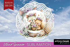 Couple Animals Wind Spinner Sublimation PNG - Valentines Day Product Image 1