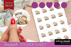 Couple Animals Round Sticker - Valentines Day Printable Product Image 1