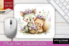 Couple Animals Mouse Pad Sublimation - Valentines Day PNG Product Image 1