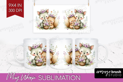 Couple Animals Mug Wrap - Valentines Day Mug PNG Sublimation Product Image 1
