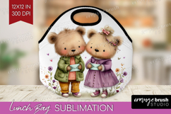 Couple Animals Lunch Bag - Valentines Day Lunch Bug PNG Product Image 1