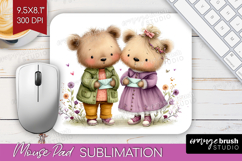 Couple Animals Mouse Pad Sublimation - Valentines Day PNG Product Image 1