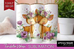Couple Animals Tumbler Wrap - Valentines Day Tumbler PNG Product Image 1