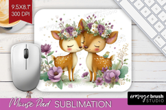 Couple Animals Mouse Pad Sublimation - Valentines Day PNG Product Image 1