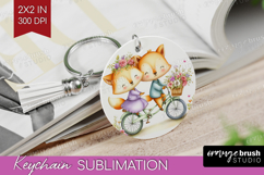 Couple Animals Keychain PNG - Valentines Day Keychain Product Image 1