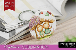 Couple Animals Keychain PNG - Valentines Day Keychain Product Image 1