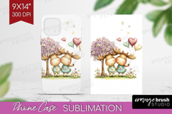 Couple Animals Phone Case PNG - Valentines Day Case PNG Product Image 1