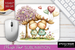 Couple Animals Mouse Pad Sublimation - Valentines Day PNG Product Image 1