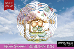 Couple Animals Wind Spinner Sublimation PNG - Valentines Day Product Image 1